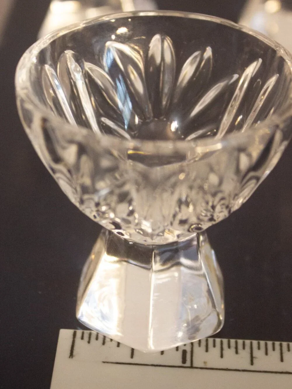 Vintage Crystal Pedestal Salt Cellars – Set of 6